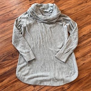 Barefoot Dreams CozyChic Ultra Lite Coastal Cowl Neck Tunic Faded Jade Sz Small